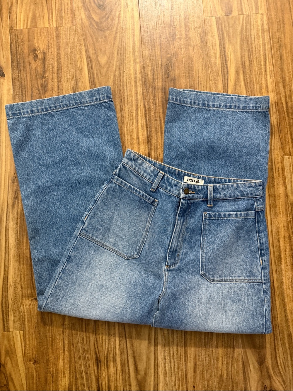 NWOT ROLLA'S High Rise Wide Leg Light Blue Relaxed Fit Jeans